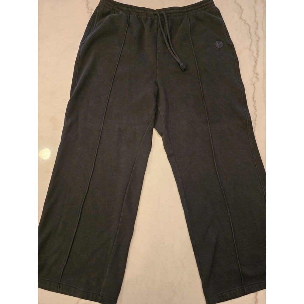 Pink By Victorias Secret XXL Wide Leg Black Sweat Pants Cozy Comfy Stretch